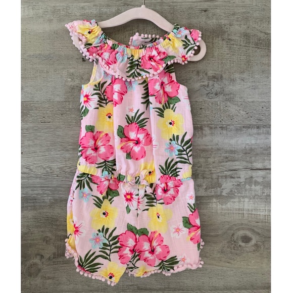 Little Me Floral Toddler Romper 18M - Picture 1 of 3